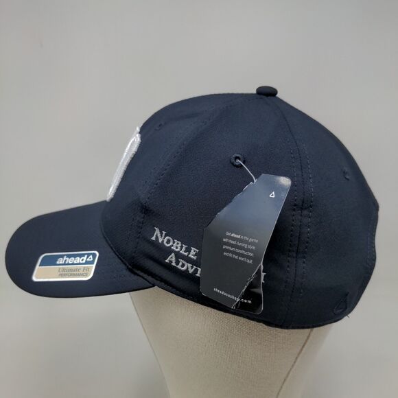 Ahead Men's Strapback Hat Blue Adjustable RHO Wealth Advisors Embroidered Logo - Picture 3 of 10